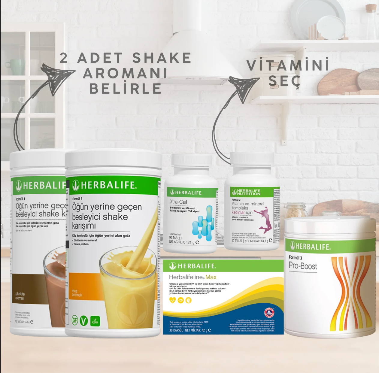 Herbalife Yukarı Kilo Kontrol Seti Premium Güç