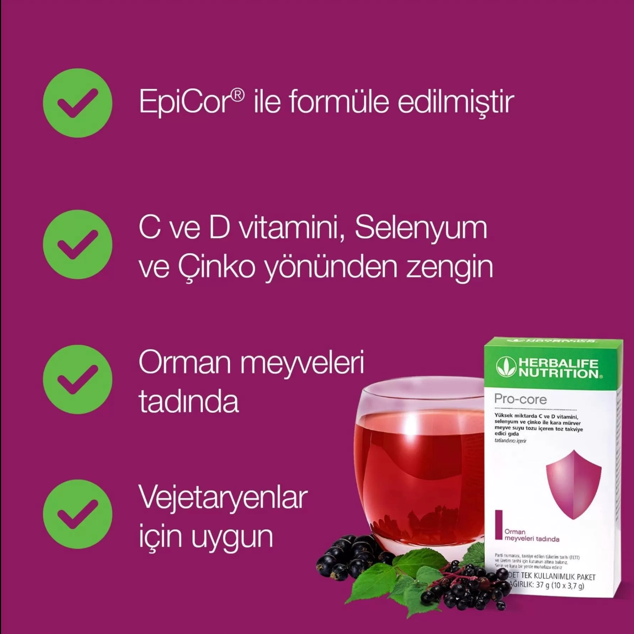 Herbalife Pro-Core Orman Meyveleri Tadında
