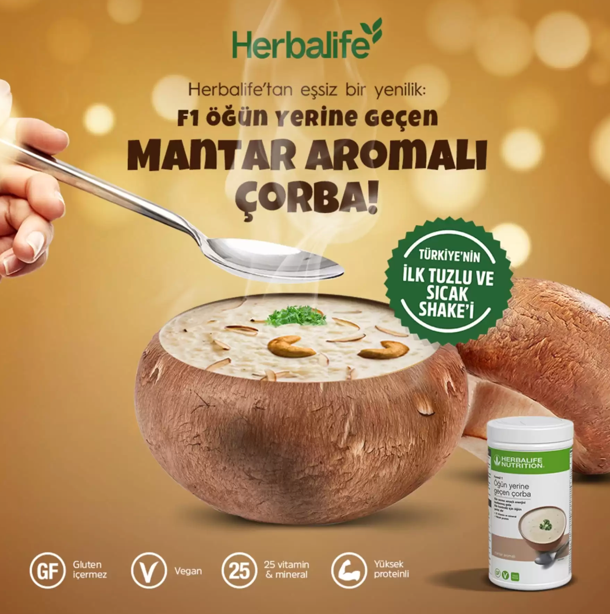Herbalife Formül 1 Öğün Yerine Geçen Mantar Aromalı Çorba